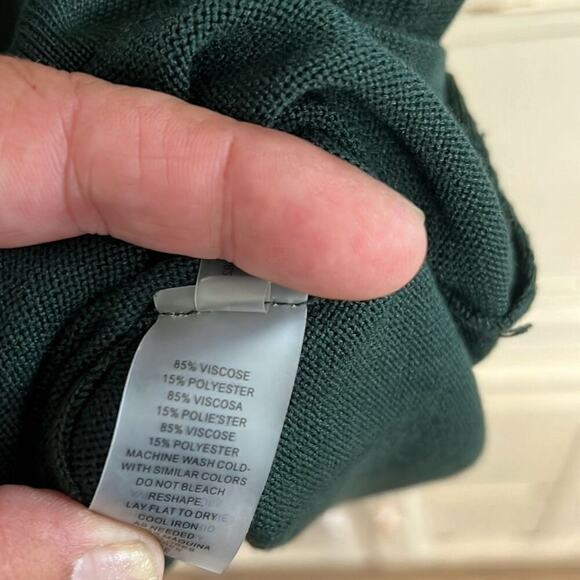 Vince Camuto size small dark green cowl neck sweater dress - Picture 4 of 4